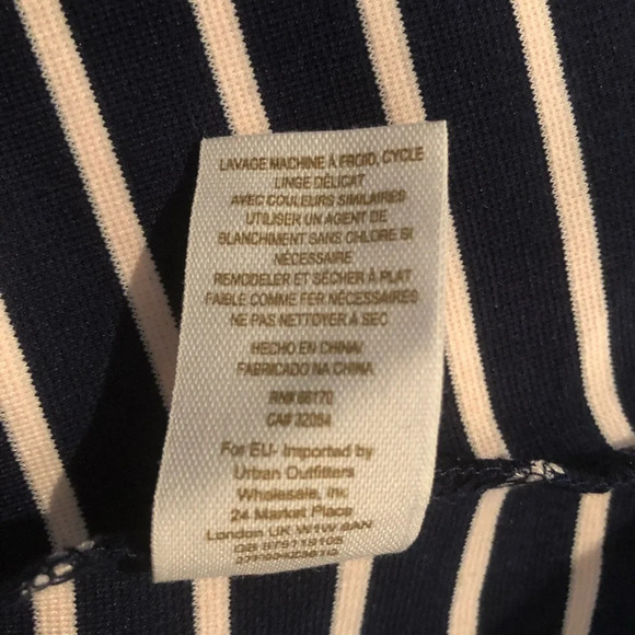 Free People Navy & Pale Pink Striped Fit & Flare - Picture 8 of 8